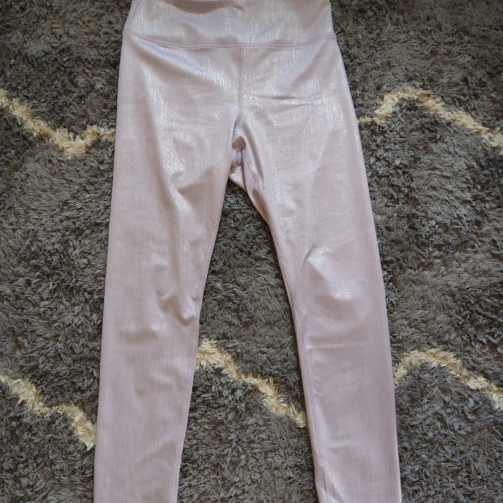 FILA metallic lavender workout leggings